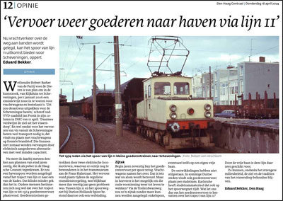 Het artikel in de Den Haag Centraal van 18 april 2024