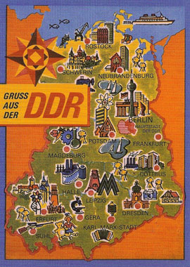 Een wat luchtigere kaart van de DDR.