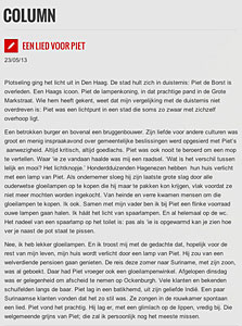 Sjaak Bral over Piet de Borst.