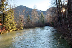 Hoog water in de Urschlauer Achen