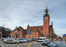 Het station is nog door de Duitsers gebouwd. Het heet tegenwoordig Gdańsk Główny.