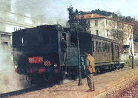 Tot 1958 was Volterra per trein bereikbaar. Hier een foto van het station.